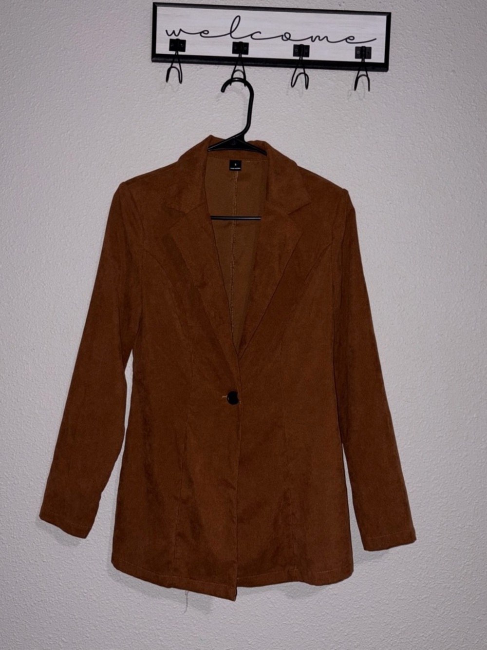 Classic Women's Brown Blazer - Single-Button Tailored Jacket